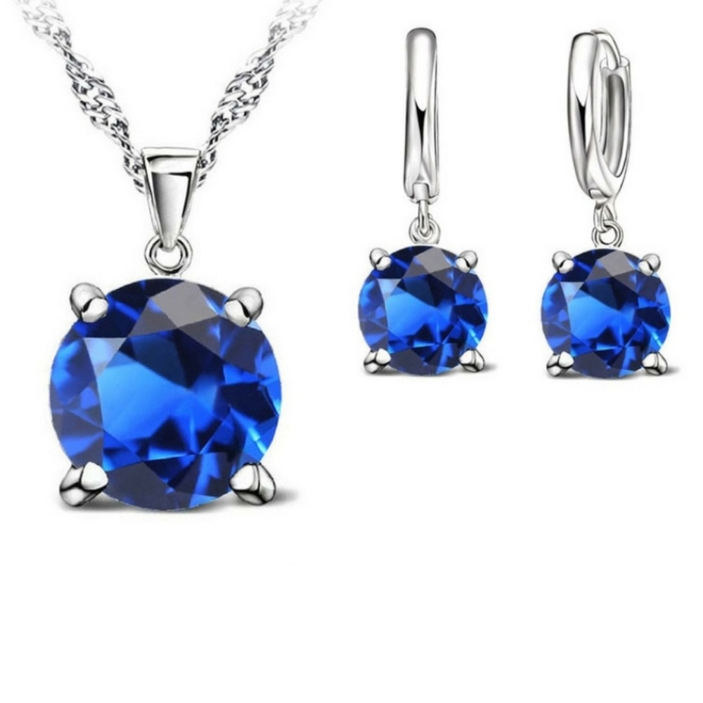 Necklace & Earrings - Bubble Pop Electric Blue